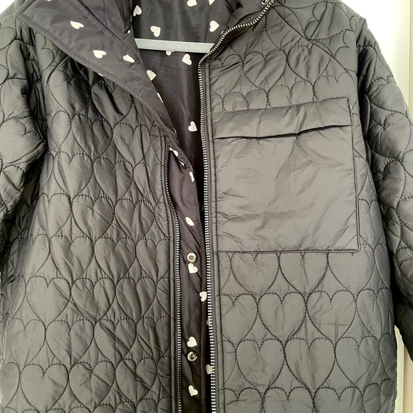 NWT OPENING CEREMONY Reversible Heart Print Puffer - Picture 14 of 14